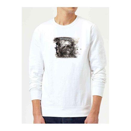 Stone Sour Baskılı Beyaz Erkek Sweatshirt
