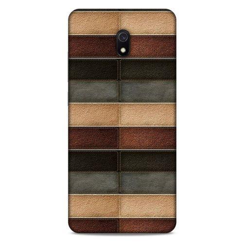 Xiaomi Redmi 8A Kılıf Patchwork (20) Koruyucu Kılıf Bej Siyah