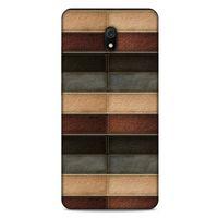 Xiaomi Redmi 8A Kılıf Patchwork (20) Koruyucu Kılıf Bej Siyah