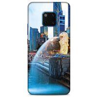 Huawei Mate 20 Pro Kılıf Dünya Mimarisi (47) Crystal Flex Kılıf Merlion Singapur