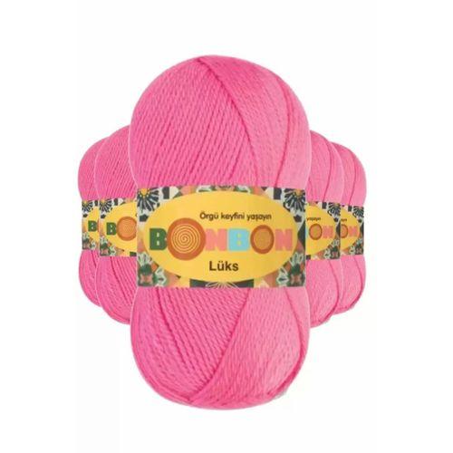 5 Adet Lüks Patik İpi Yünü Pembe 98230 - bonbon mudanis
