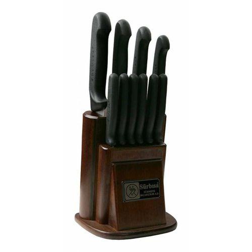 Sürbisa 61501-E Eskitme Ahşaplı Mutfak Bıçak Seti Pimsiz Sap