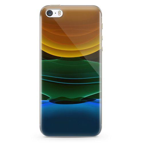 Apple iPhone 5s Kılıf Yer Gök Güneş Arka Kapak Koruma Desenli Full Koruyucu
