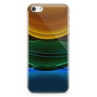 Apple iPhone 5s Kılıf Yer Gök Güneş Arka Kapak Koruma Desenli Full Koruyucu