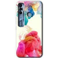 Tecno Spark 7 Pro HD Baskılı Kılıf + 9D Tam Ekran Koruyucu - Gökkuşağı Color