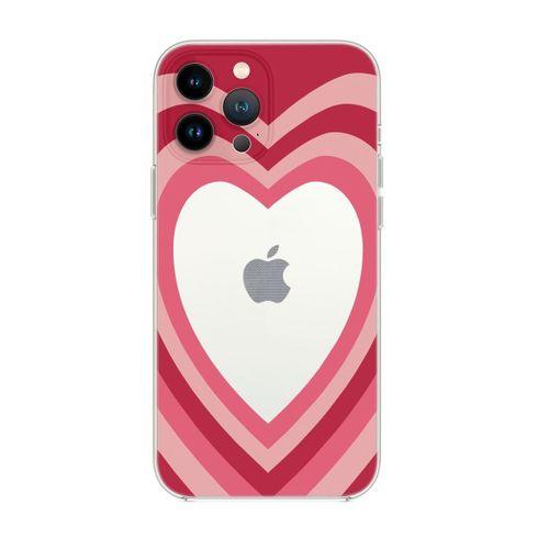 iPhone 13 Pro Kalp Desenli Şeffaf Kılıf