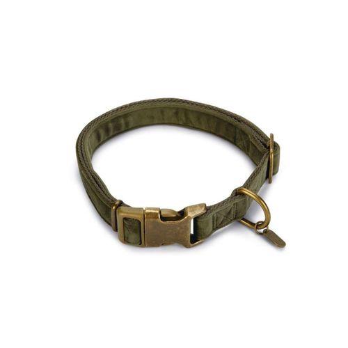 Beeztees DBL Köpek Tasması, Kadife, Nefti, 48-70cm, 25mm