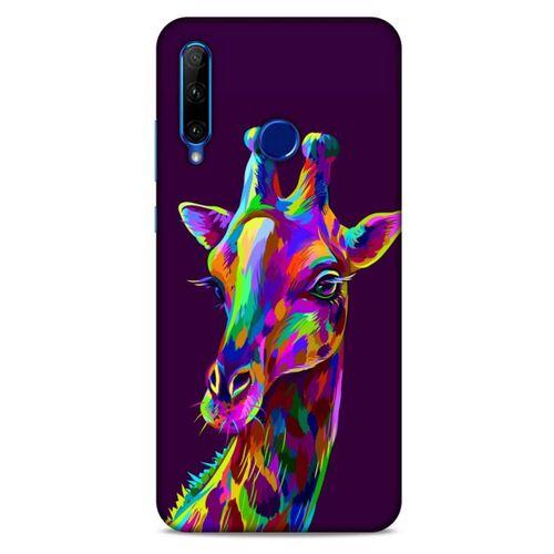 Huawei Honor 20 Lite Uyumlu Kılıf Mor Delisi (30) Silicone Case Zürafa