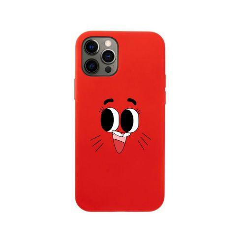 iPhone 12 Pro Max Gumball Tasarımlı Kırmızı Telefon Kılıfı