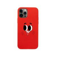 iPhone 12 Pro Max Gumball Tasarımlı Kırmızı Telefon Kılıfı