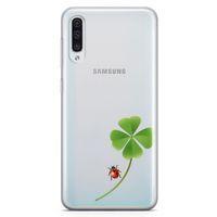 Samsung Galaxy A50 Kılıf UğurBöceği Yonca Arka Kapak Koruma Desenli Full Koruyucu