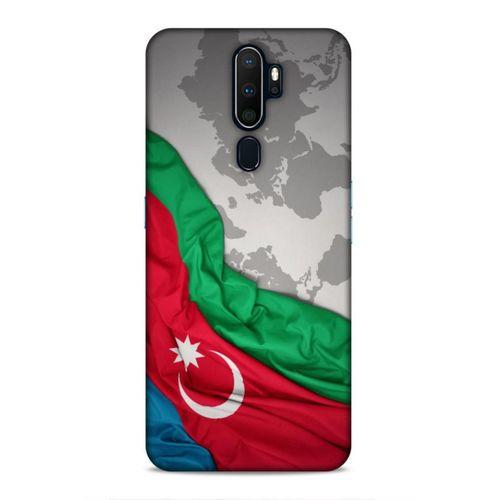 Oppo A9 2020 Uyumlu Kılıf Azarbaijan (16) Kalın Kılıf Harita Bayrak