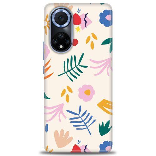 Huawei Nova 9 Kılıf HD Baskılı Kılıf - Renkli Yapraklar + Tam Ekran Koruyucu