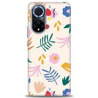 Huawei Nova 9 Kılıf HD Baskılı Kılıf - Renkli Yapraklar + Tam Ekran Koruyucu