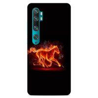 Lopard Xiaomi Mi Note 10 Pro Uyumlu Kılıf FireX (28) Arka Kapak Ateşli At