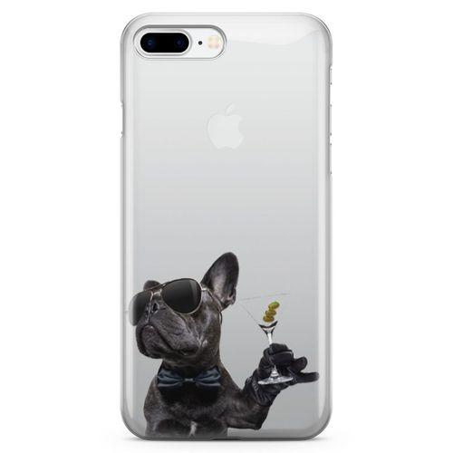 Apple iPhone 7 Plus Kılıf French Bulldog Arka Kapak Koruma Desenli Full Koruyucu