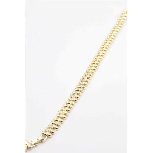 Taşlı Vip Bileklik - Altın