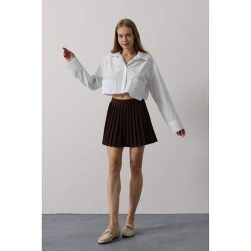 Kısa Boy Çift Cep Gömlek - Beyaz