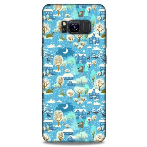 Samsung Galaxy S8 Kılıf Snowix (33) Hybrid Kılıf Mavi Beyaz
