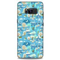Samsung Galaxy S8 Kılıf Snowix (33) Hybrid Kılıf Mavi Beyaz