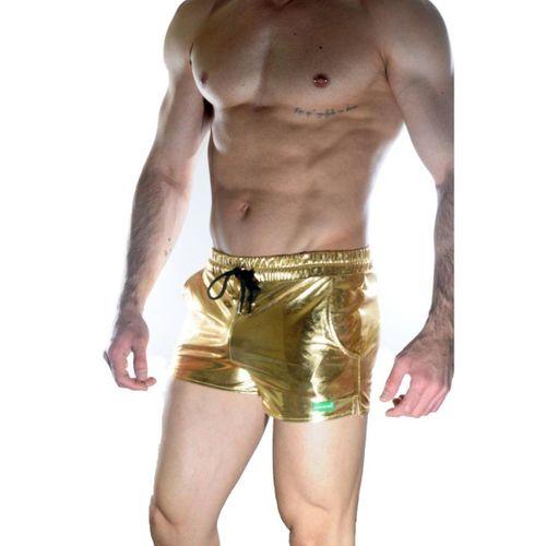 Erkek Gold Lame Short