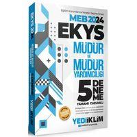 2024 MEB EKYS Müdür Ve Müdür Yardımcılığı Tamamı Çözümlü 5 Deneme Yediiklim Yayınları
