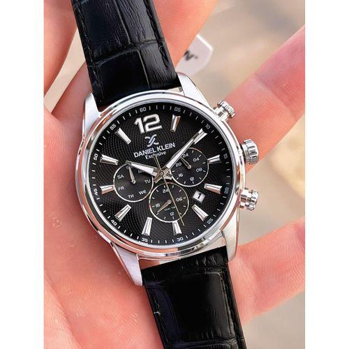 Daniel Klein Erkek Kol Saati 30 Metre Suya Dayanıklı Deri Kayış Kordon + Bileklik Hediyeli VS.BLKT.0673