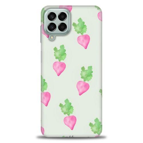 Samsung Galaxy M33 Kılıf HD Baskılı Kılıf - Pembe Havuçlar + Tam Ekran Koruyucu