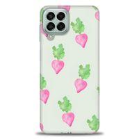 Samsung Galaxy M33 Kılıf HD Baskılı Kılıf - Pembe Havuçlar + Tam Ekran Koruyucu