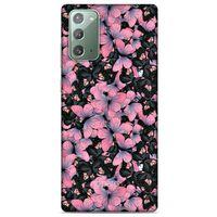 Samsung Galaxy Note 20 Kılıf Kelebek Etkisi (25) Antişok Kapak Mavi Sarı