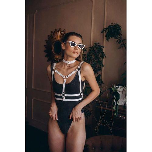 Choker Detaylı Şık Göğüs Kemer - APFT990