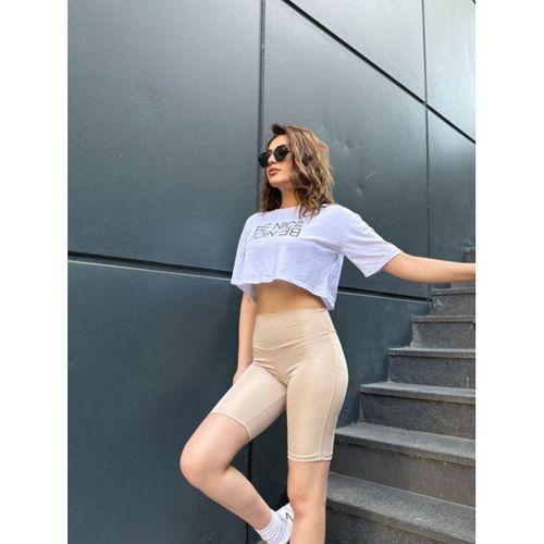 Kadın Yüksek Ben Toparlayıcı Sort Tayt