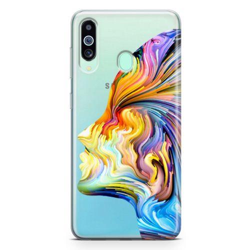 Samsung Galaxy A60 Kılıf Yüz Renk Arka Kapak Koruma Desenli Full Koruyucu