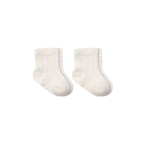 Bistyle Bistyle Fiyonklu Penye Soket Çorap 2li 10150 Ekru