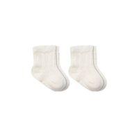 Bistyle Bistyle Fiyonklu Penye Soket Çorap 2li 10150 Ekru