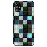 Samsung Galaxy M31s Kılıf Patchwork (46) Core Armor Kılıf Gri Cam Göbeği