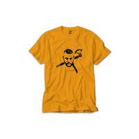 Vikings Ragnar Stencil Renkli Tişört Sarı Renkli