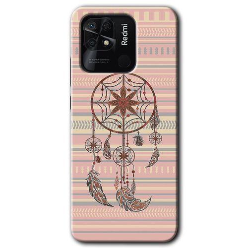 Xiaomi Redmi 10C HD Baskılı Kılıf + 9D Tam Ekran Koruyucu - Mandala Retro