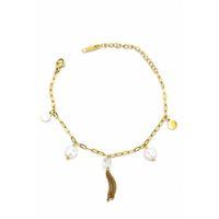 İnci Bileklik - Altın