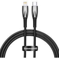 Baseus Glimmer Series 20W 100 cm Type-C To Lightning Şarj Kablosu Siyah