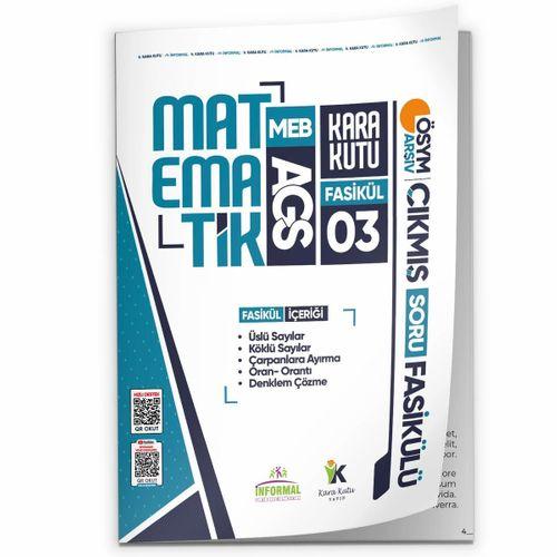 2026 MEB AGS Matematik Kara Kutu 3 Fasikül ÖSYM Çıkmış Soru ÜSLÜ-KÖKLÜ SAYILAR-DENKLEM ÇÖZME Modüler