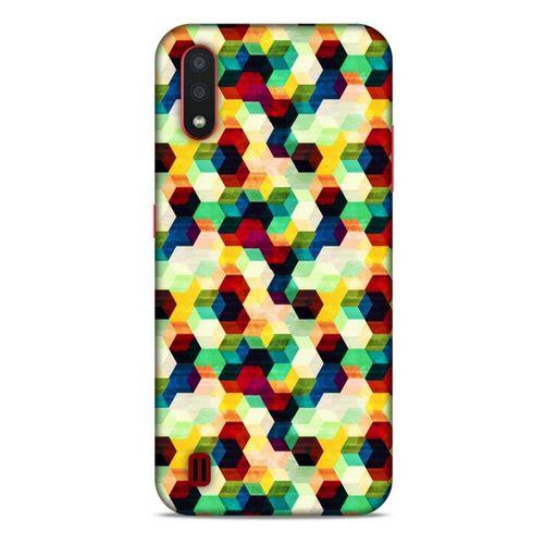 Geometrix 57 Samsung Galaxy A01 Kılıf Silikon Kapak