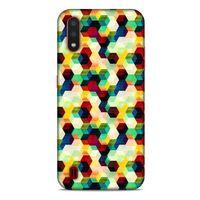 Geometrix 57 Samsung Galaxy A01 Kılıf Silikon Kapak