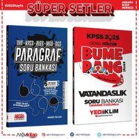 Yediiklim 2025 KPSS Bumerang Vatandaşlık ve AKM Paragraf Soru Bankası Seti 2 Kitap