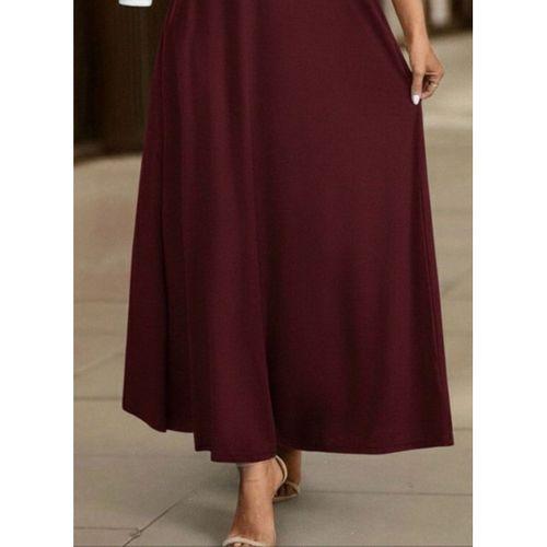 Kadın Uzun Kollu Yakalı önden Fermuarlı Uzun Viskon Iki Iplik Elbise