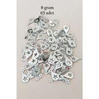 Oya Abiye Bileklik Kolye Pleksi Metalik Plastik Pul Gümüş Renk 8 gram 65 adet - BNC521