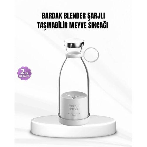 Şarjlı Portatif Blender – Gıda Sınıfı Malzeme, 10 Kullanımlık Pil, Mini Boy Ve Hafif Tasarım