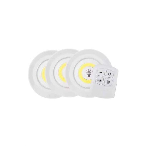 Led Lamba 3'lü Uzaktan Kumandalı Yapışkanlı