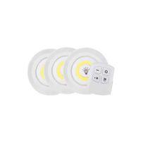 Led Lamba 3'lü Uzaktan Kumandalı Yapışkanlı
