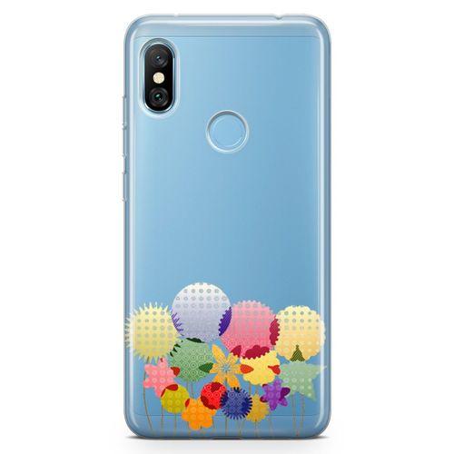 Xiaomi Redmi Note 6 Pro Kılıf Konfeti Yıldızlar Arka Kapak Koruma Desenli Full Koruyucu